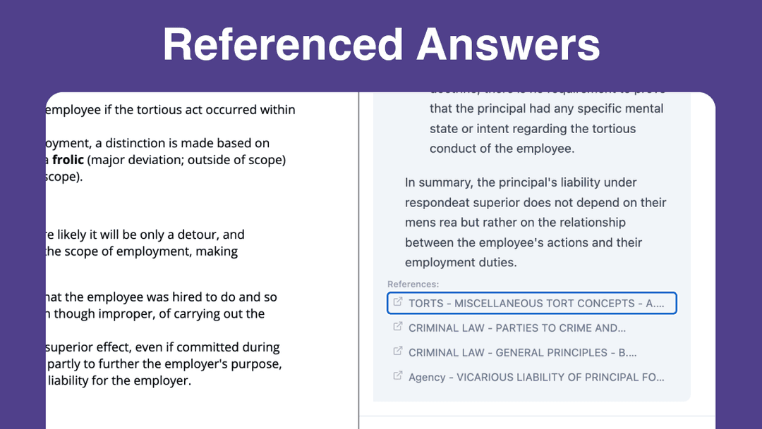 Kaplan Bar AI Referenced Answers from Course Material